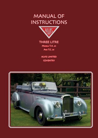 ALVIS TA21 DHC MANUAL